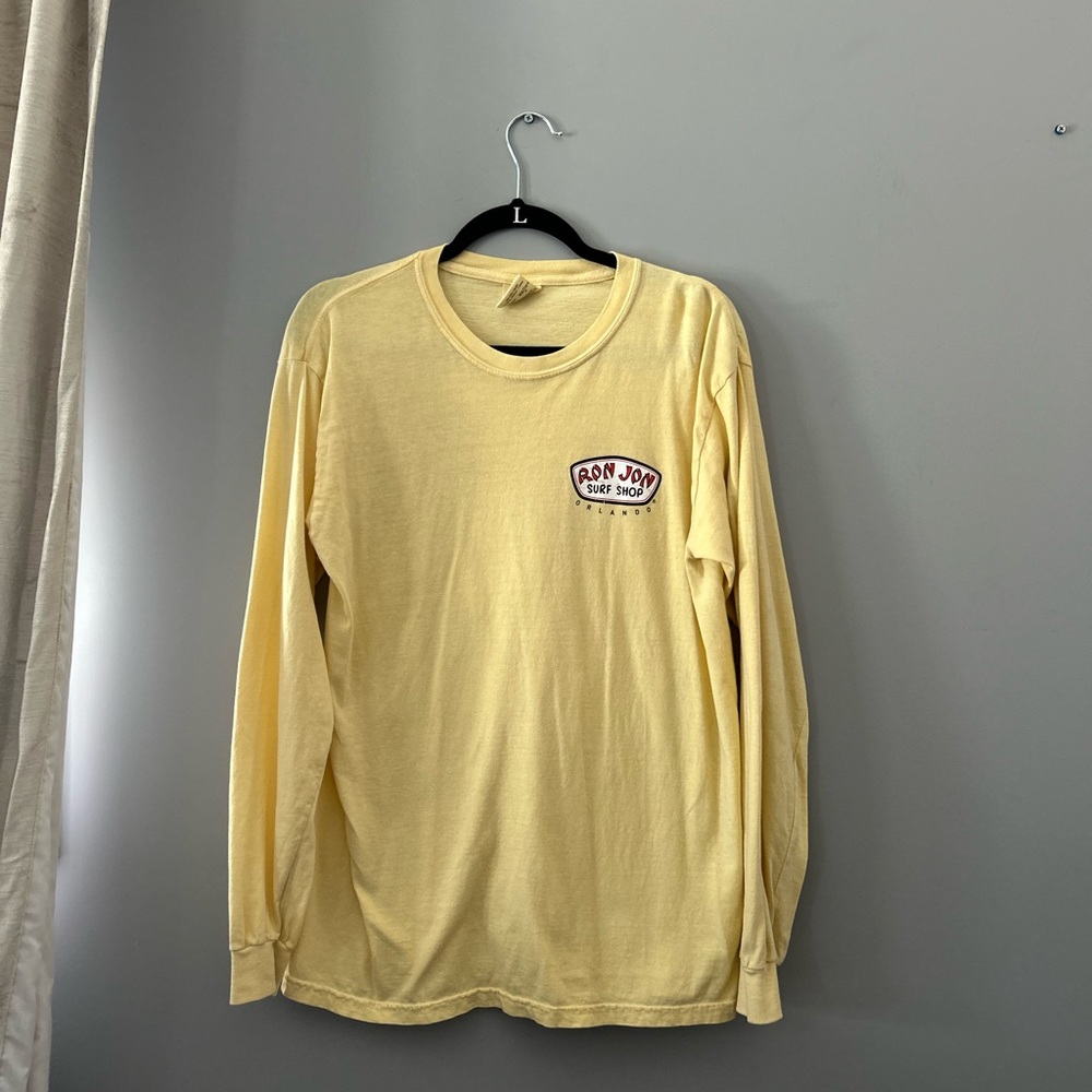Ron Jon Yellow Long Sleeve Tee Relaxed Fit
